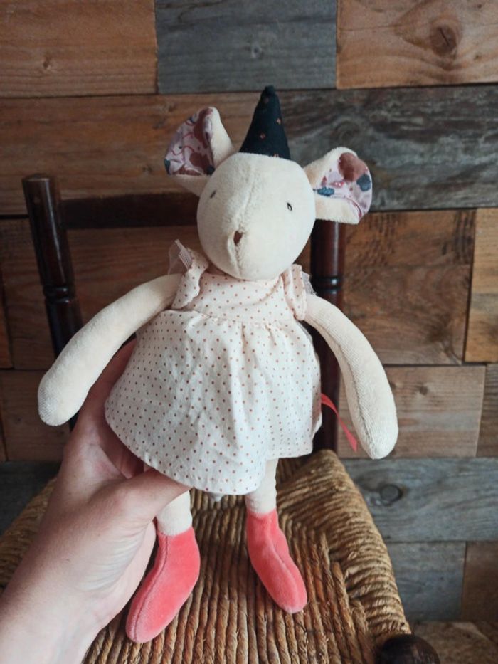 peluche souris musicale moulin roty il était une fois tbe - photo numéro 5