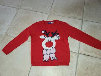 Pull renne Noël 2-4 ans
