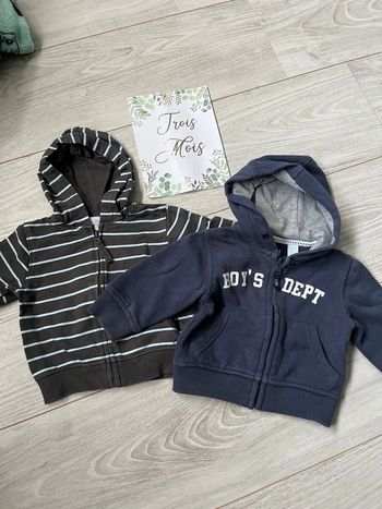 Gilets zippés 3 mois