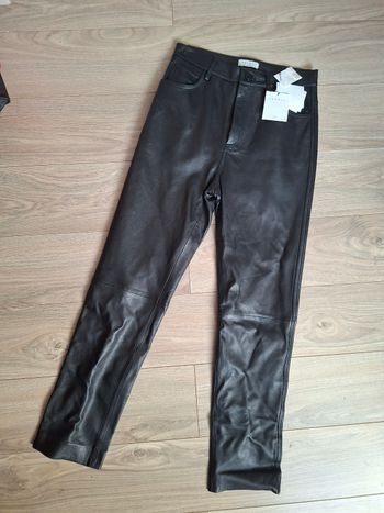 Pantalon cuir SANDRO Neuf 38 etiquette 