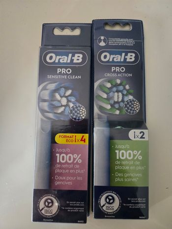 6 brossettes oral b neuves