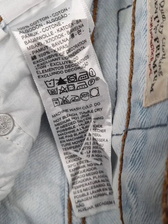 Jeans Levi’s Straight bleu clair – Taille 32 Femme (mesures en photos) - photo numéro 18