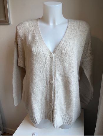 Cardigan beige taille unique – Neuf avec étiquette