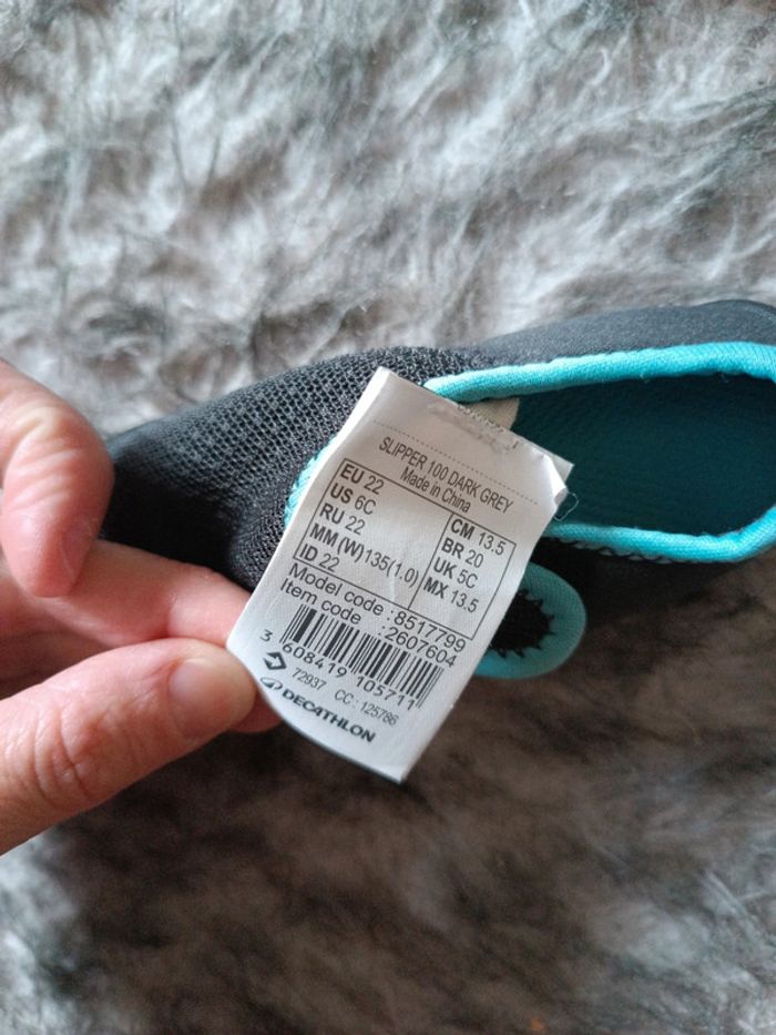 Chaussure chausson de danse decathlon noir neuve taille 22 sans étiquette non porté - photo numéro 6