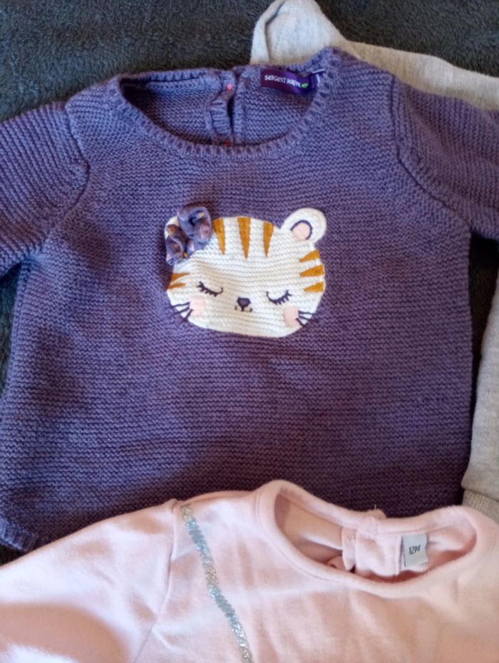 Lot de 3 pulls 12 mois - photo numéro 3