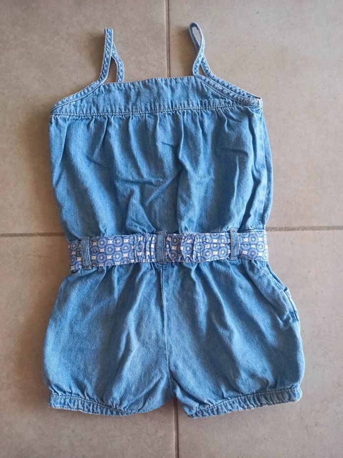 Combi-short jeans Obaïbi Fille 3 ans - photo numéro 2