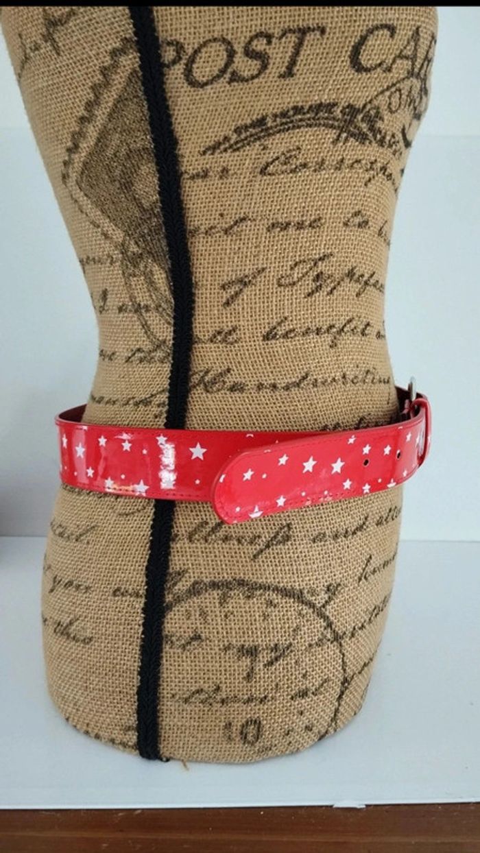 Ceinture rouge étoiles blanche 90 cm - photo numéro 7