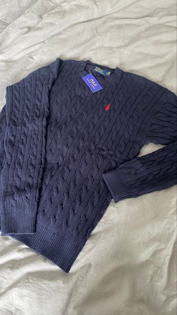 🔵 Pull Polo Ralph Lauren bleu marine – Neuf avec étiquette - photo numéro 2