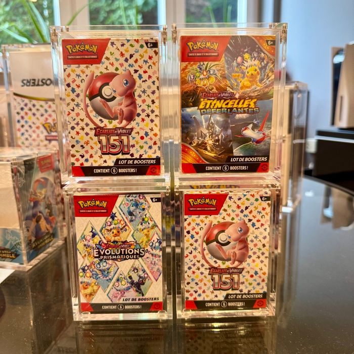 4 protections acryliques pour Bundle Pokémon - Boîtes plexi premium neuves
