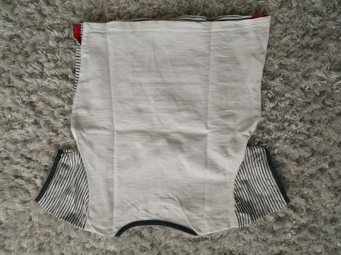 T-shirt manches courtes blanc rayé noir 18 mois - photo numéro 3