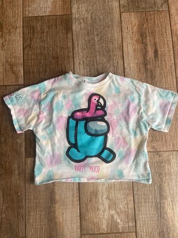 T-shirt large et court fille zara