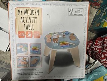 my wooden activity table