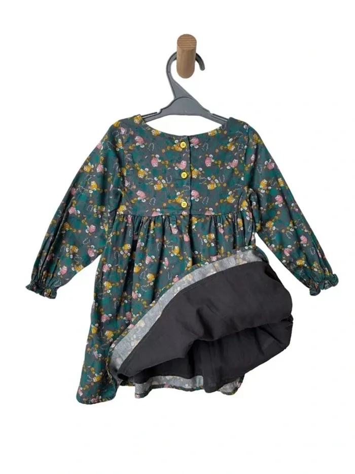 Robe grise à manches longues (hiboux) - Orchestra 23 mois (86cm) - photo numéro 4