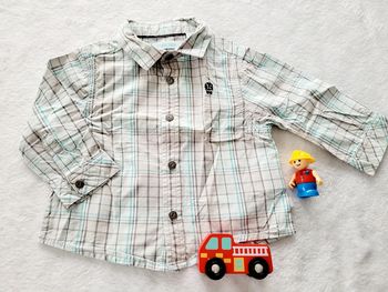 Chemise à carreaux manches longues