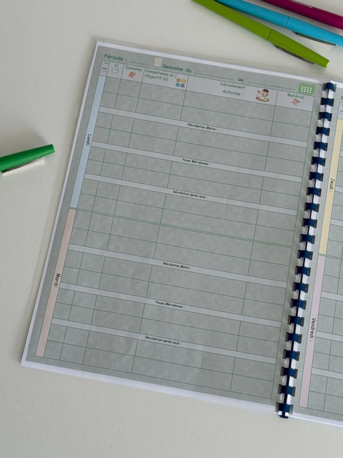 Cahier Journal Enseignant 2 jours par page - photo numéro 4