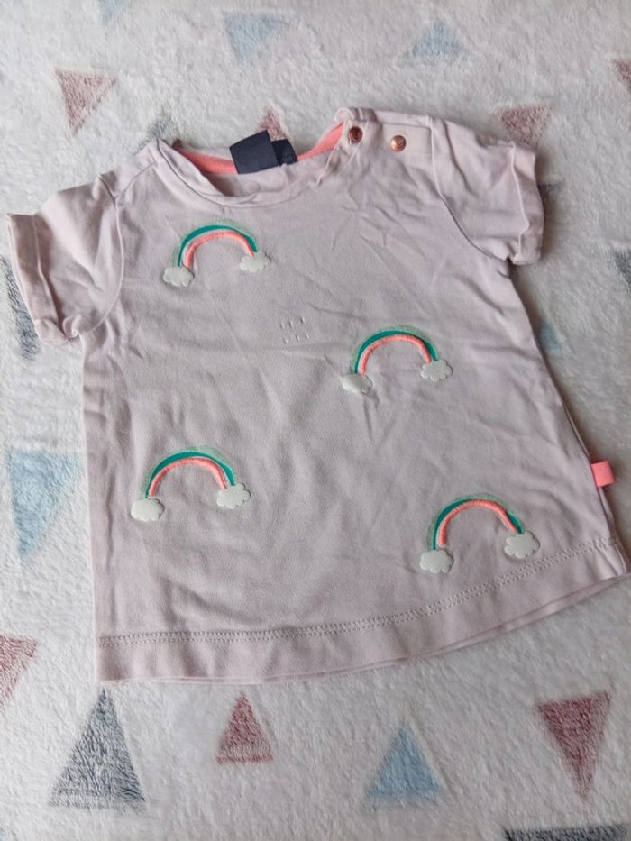 T-shirt rose arc en ciel - photo numéro 2