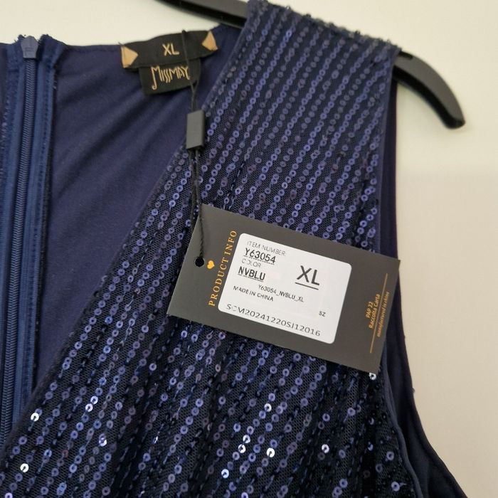 Robe cérémonie/ Demoiselle d'honneur bleu marine, Taille XL, Neuve - photo numéro 5