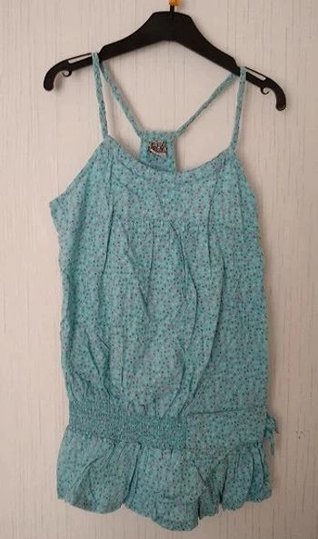 70 tunique turquoise sans manche tape à l'oeil 8 ans
