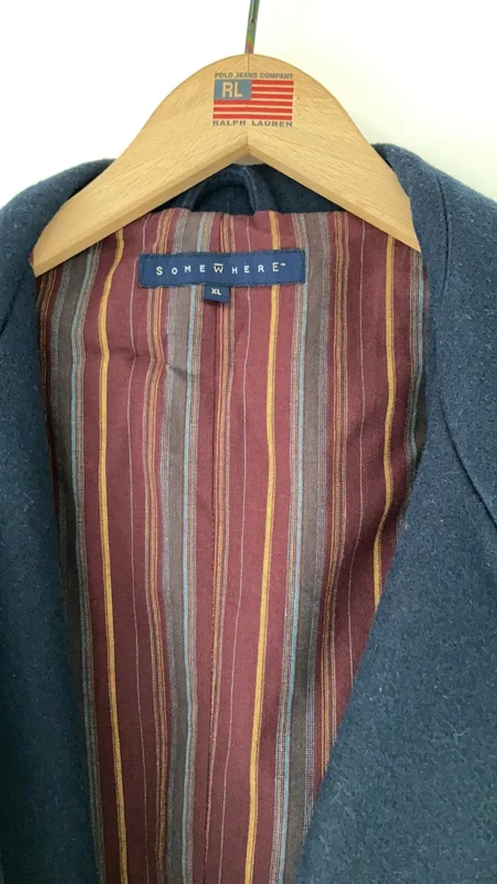Caban homme laine bleu XL Somewhere - photo numéro 2