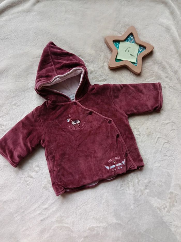 Manteau bordeaux 6 mois Kiabi