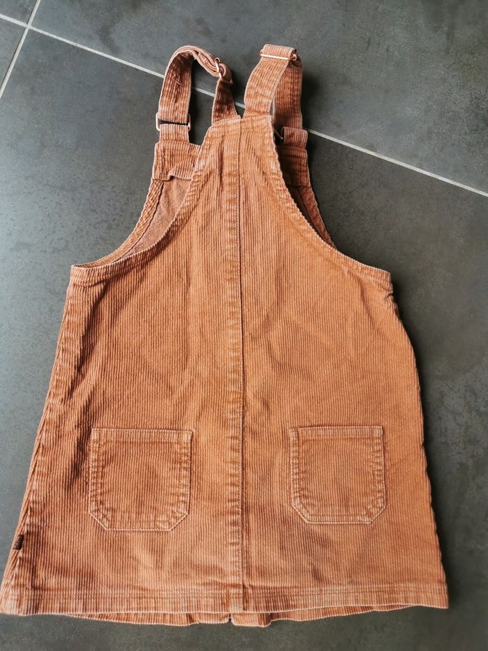 Robe salopette en velour pour fille 4 ans - photo numéro 2