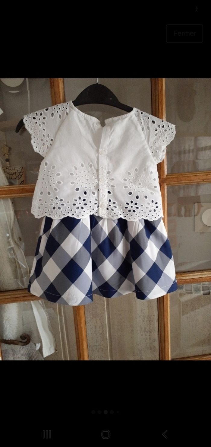 Lot de 5 jolies robes d'été bébé fille 12 mous 5 modeles - photo numéro 3