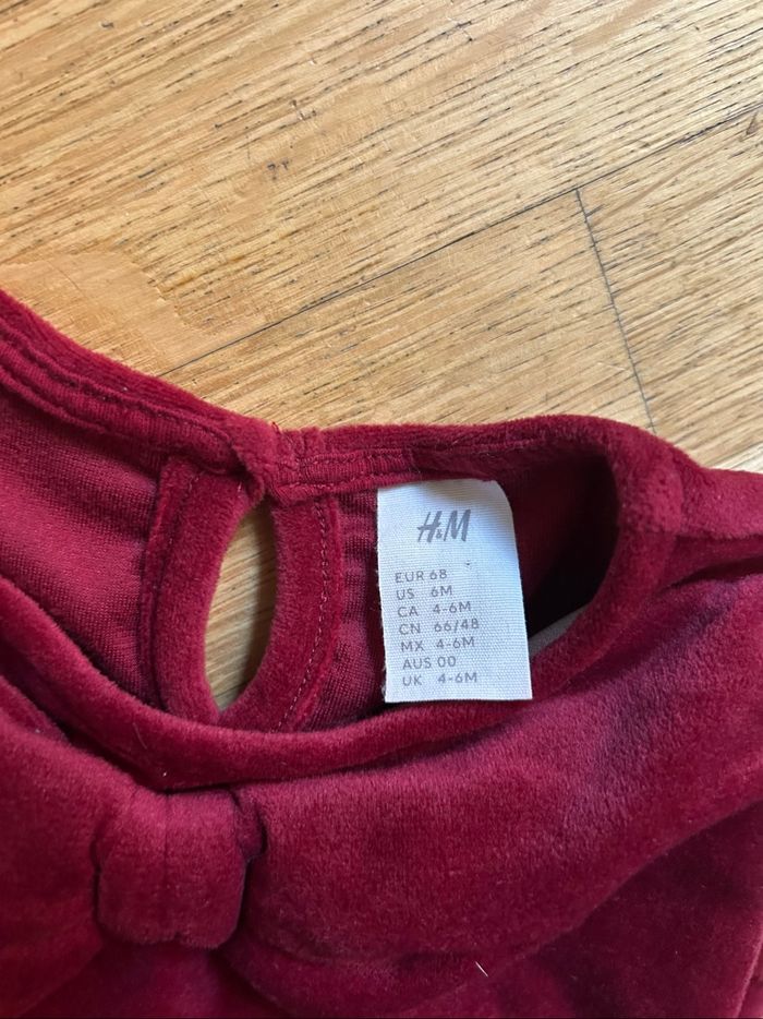✨ Lot de 2 Robes de Cérémonie/Fêtes 6 Mois | H&M & Jacadi | Velours - photo numéro 4
