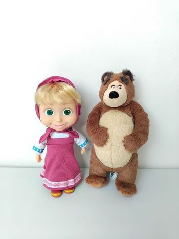 Peluches Masha et Michka 22 cm 🐻