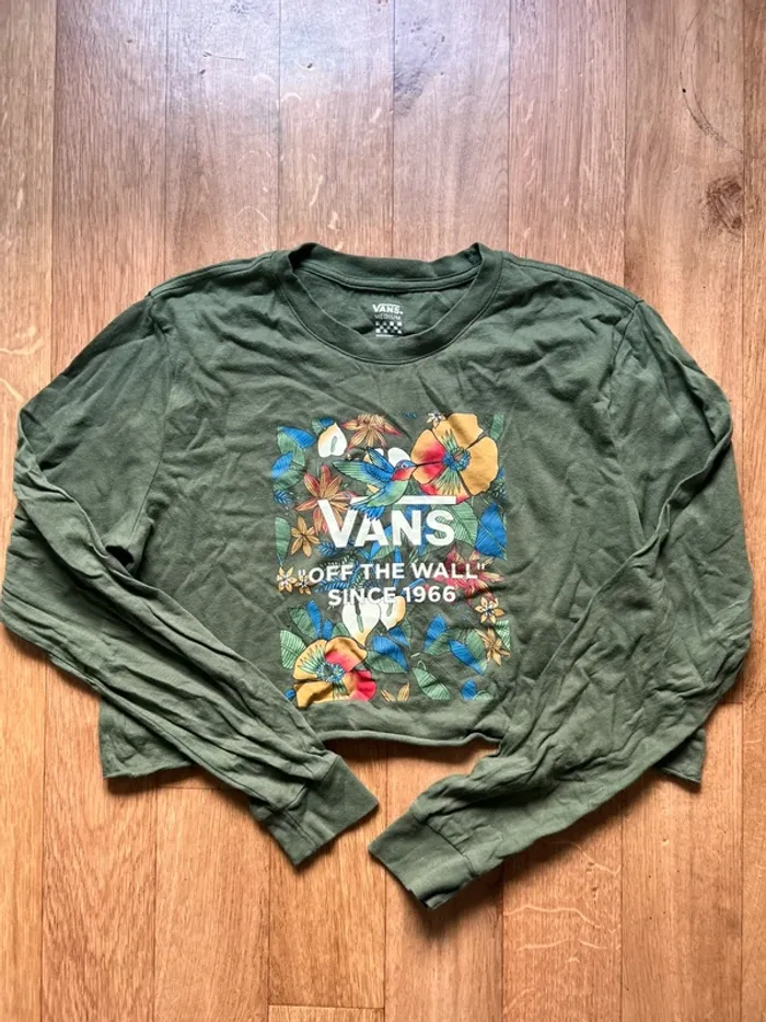 Tee shirt manches longues Vans kaki