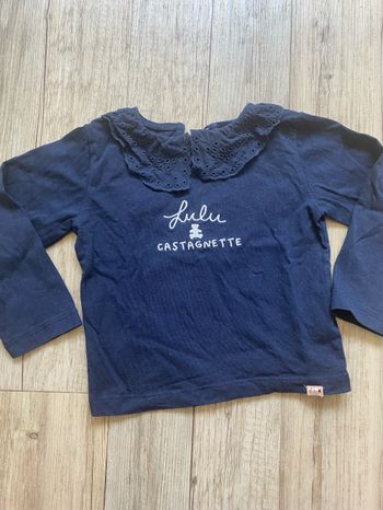 T shirt col Claudine lulu castagnette 24 mois