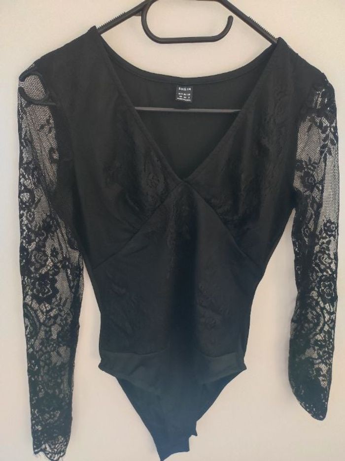 Body noir manches longues Shein NEUF