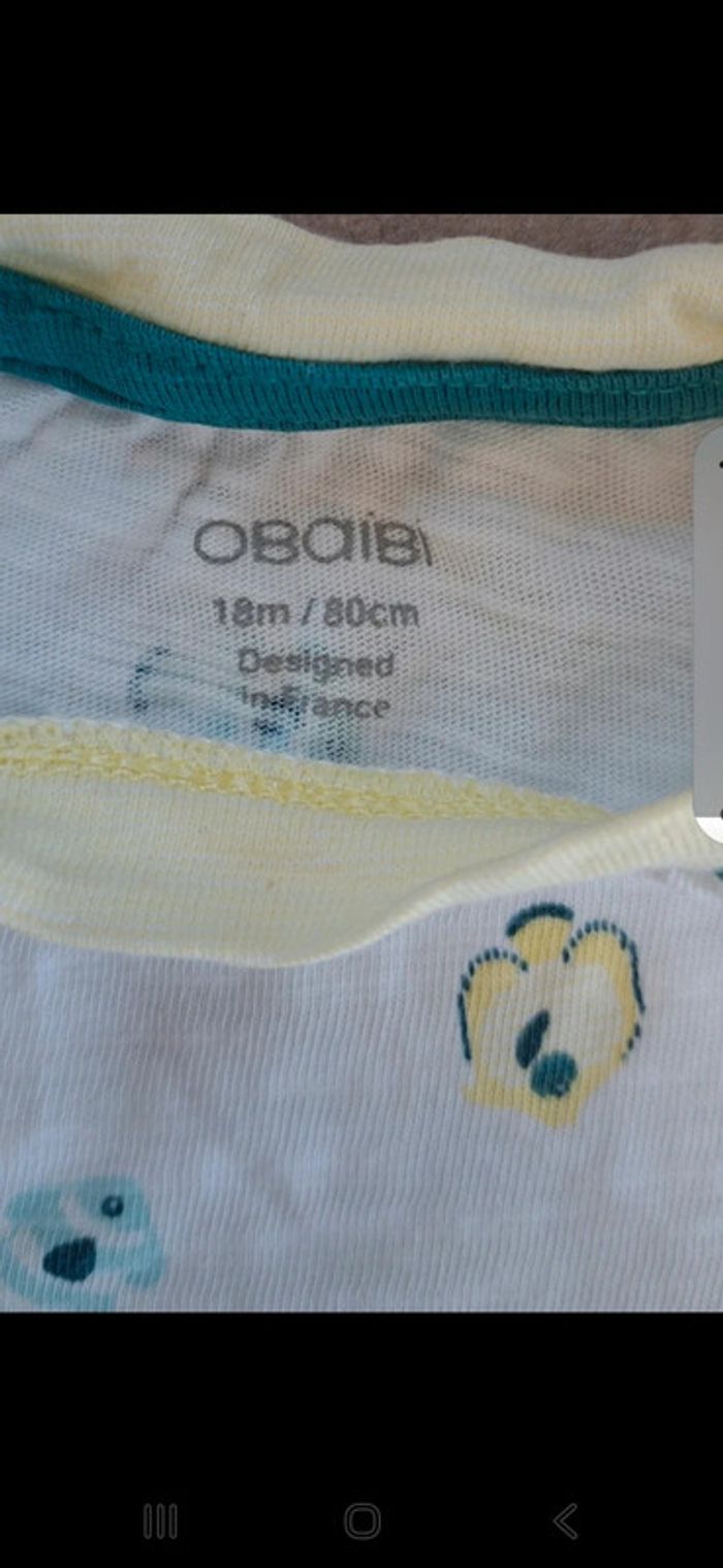 Ensemble jaune et blanc Obaïbi 18 mois - photo numéro 4