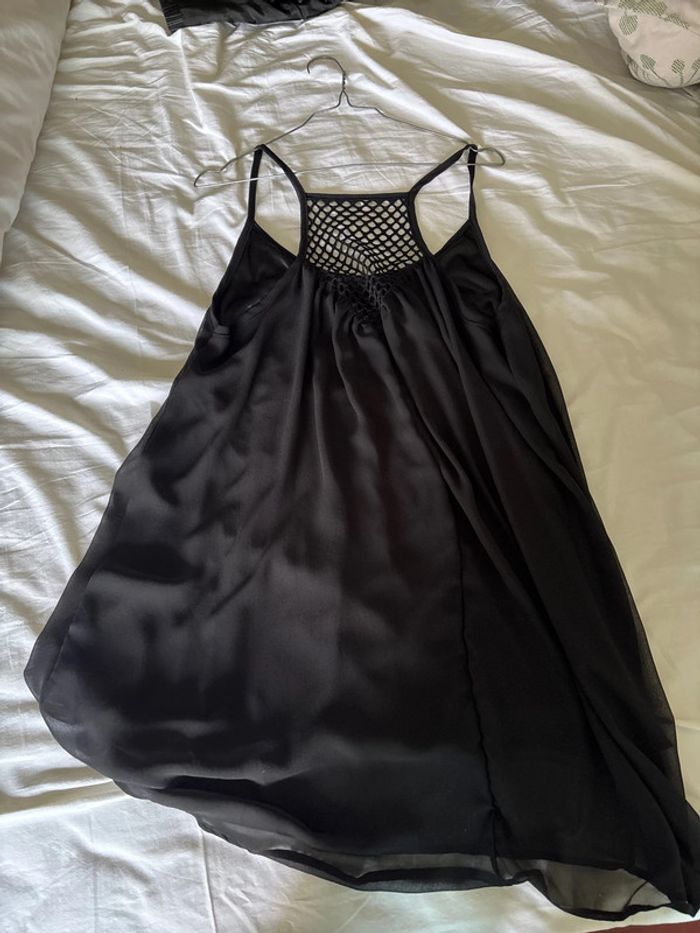 Robe noire courte taille l - photo numéro 4