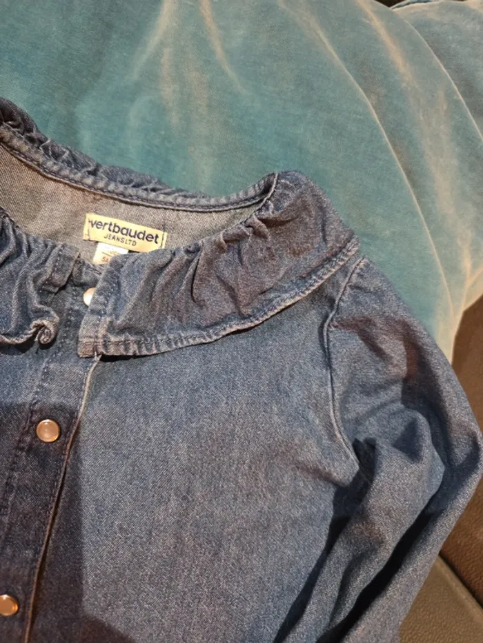 Chemise jean Vertbaudet 5 ans - photo numéro 3