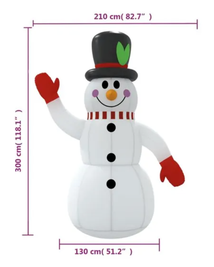 Neuf 300 cm Bonhomme de neige gonflable + LED Neuf - photo numéro 2