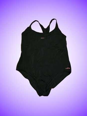 Maillot de Bain 1 Pièce Nabaiji Noir – Dos Nageur – Soutien Modéré – Natation – Taille 50 5XL – Neuf, Sans Étiquette
