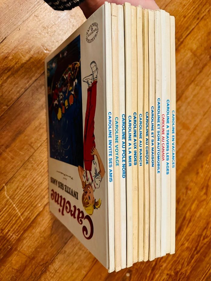 Lot de 12 livres anciens vintage Caroline blancs bd Pierre Probst Hachette - photo numéro 4