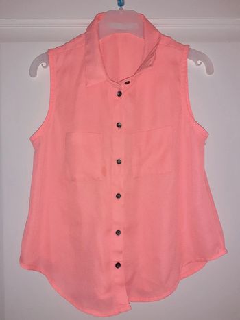 Débardeur chemisier corail orange