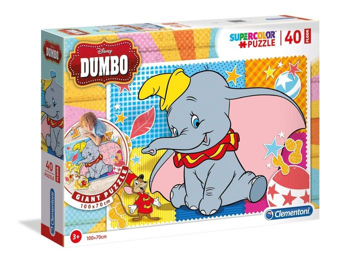 CLEMENTONI PUZZLE MAXI GEANT 100 x 70CM DISNEY DUMBO 40 PIECES 25461