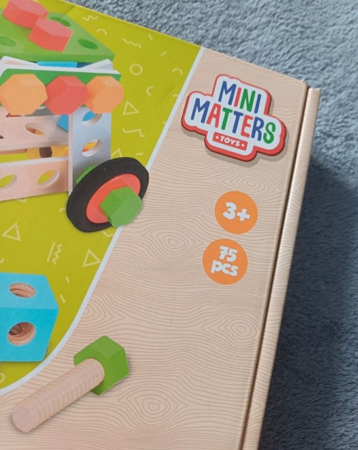 🧸Jeux kit de construction en bois 75 pièces pour enfants Dès 3ans + mini matters - photo numéro 3