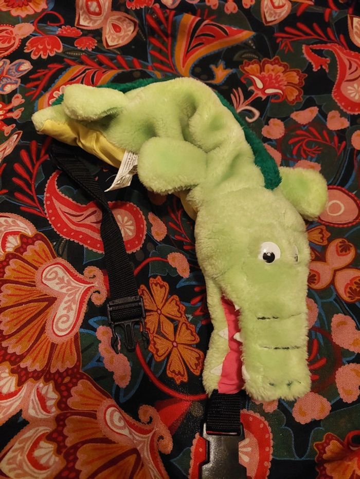 Ikea - sac banane en peluche crocodile vintage