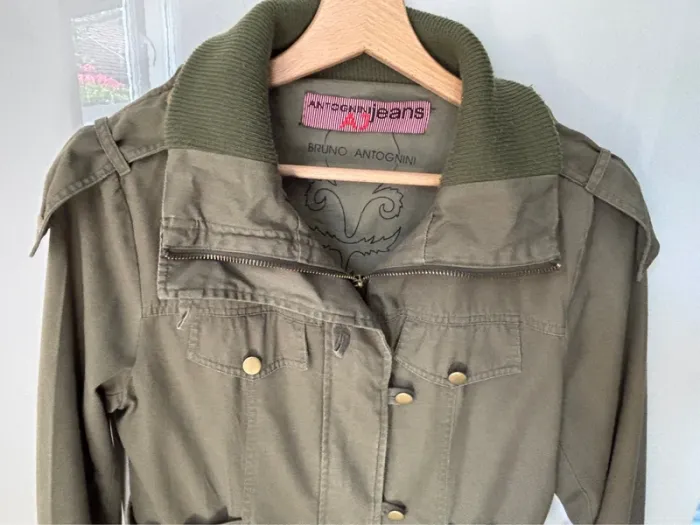 Veste coton kaki Antognini taille S - photo numéro 4
