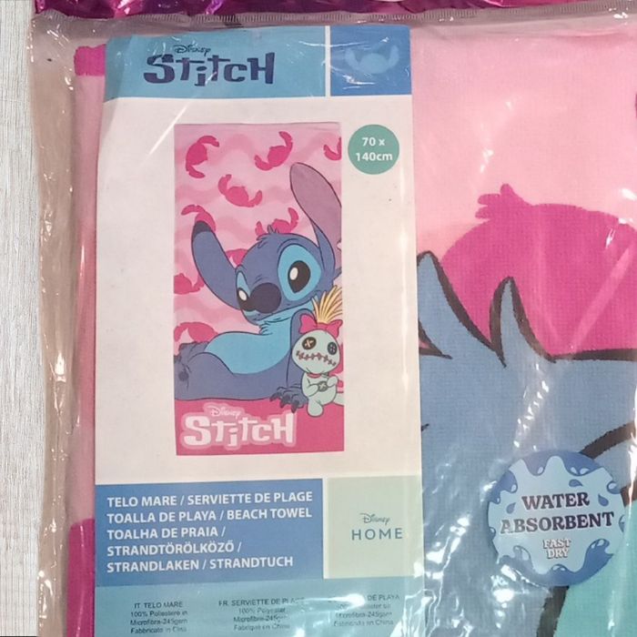 Serviette drap de plage stitch disney angel - photo numéro 3