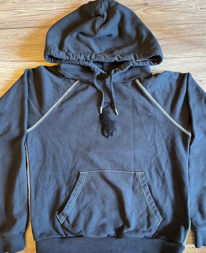 Ralph Lauren sweat capuche coupe courte taille S très bon état gris anthracite - photo numéro 3