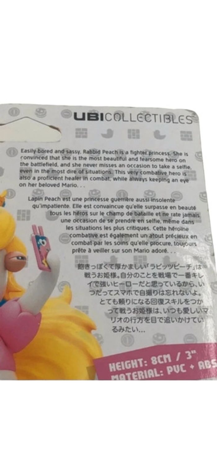 Figurine Mario + Rabbids Kingdom Battle Lapin Peach Ubisoft neuf - photo numéro 5