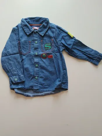 chemise en jean dpam garcon 12 mois