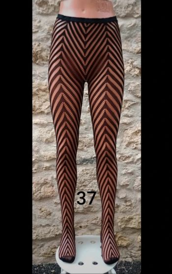 Collant résille motif fantaisie
