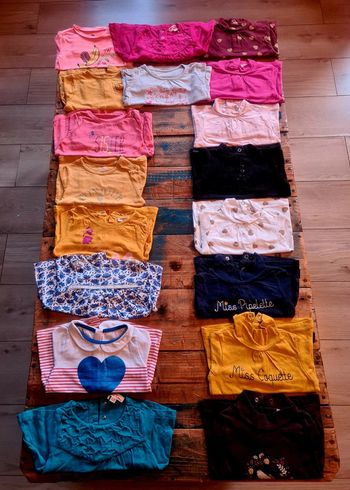 Lot de 18 tee shirts a manches longues pour bebe fille