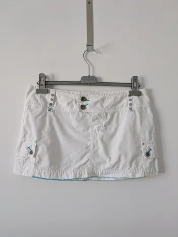 Mini-jupe d'été blanche en coton - Teddy Smith - taille 30 (FR40)