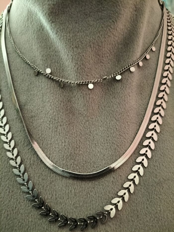 Collier à 3 rangs taille unique Dressing Vintage